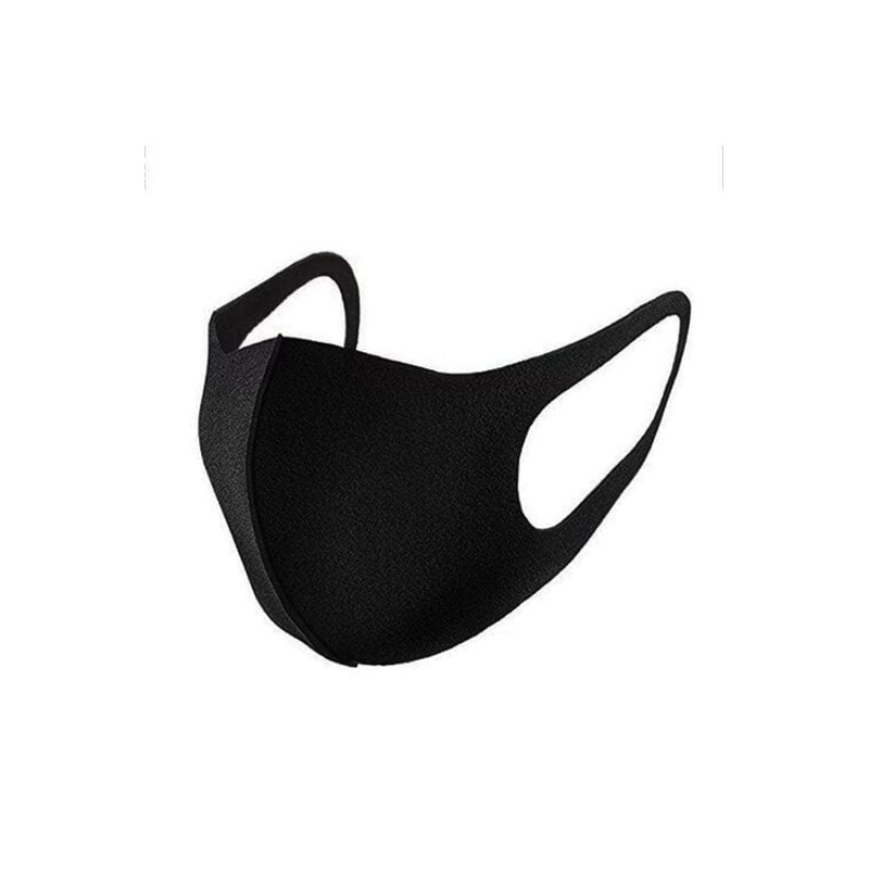 Black Reusable 3D Solid Face Mask