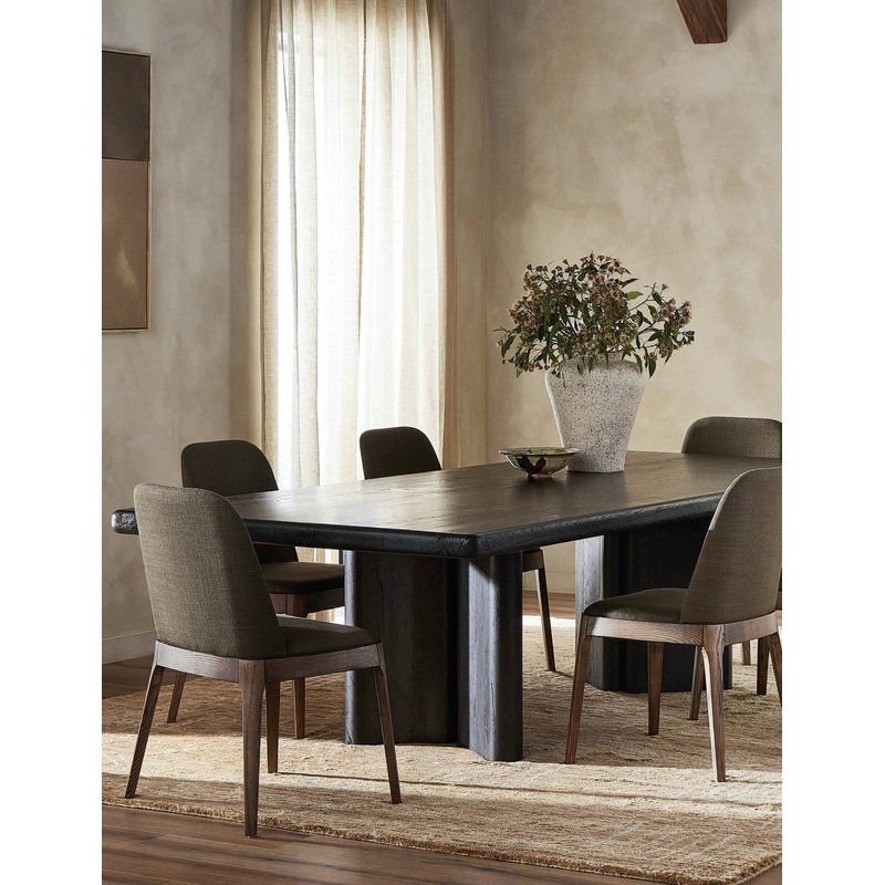 Elsen Dining Table Dark Brown Oak