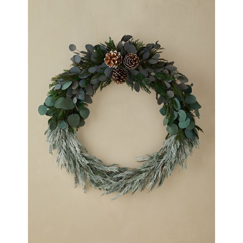 Preserved Winter Cedar Wreath 22″