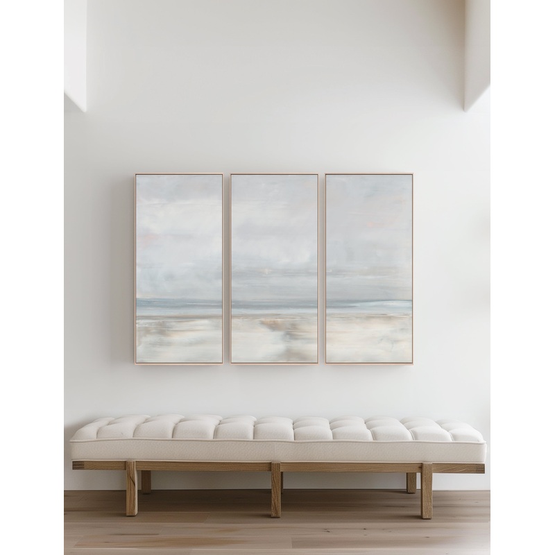 Simpatico Triptych Wall Art (Set of 3) by Carol Benson-Cobb Natural 21″ x 46″