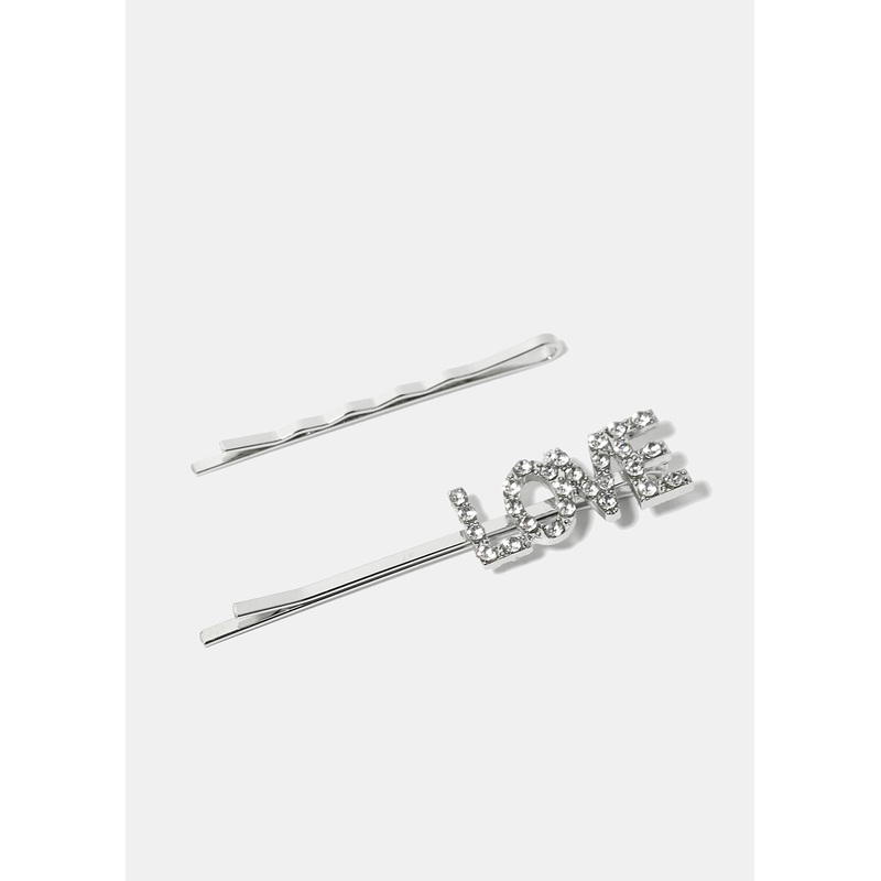 Love Hair Clip Set Gold