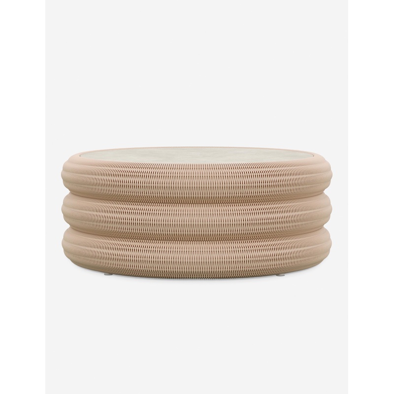 Castaneda Indoor / Outdoor Round Coffee Table Black