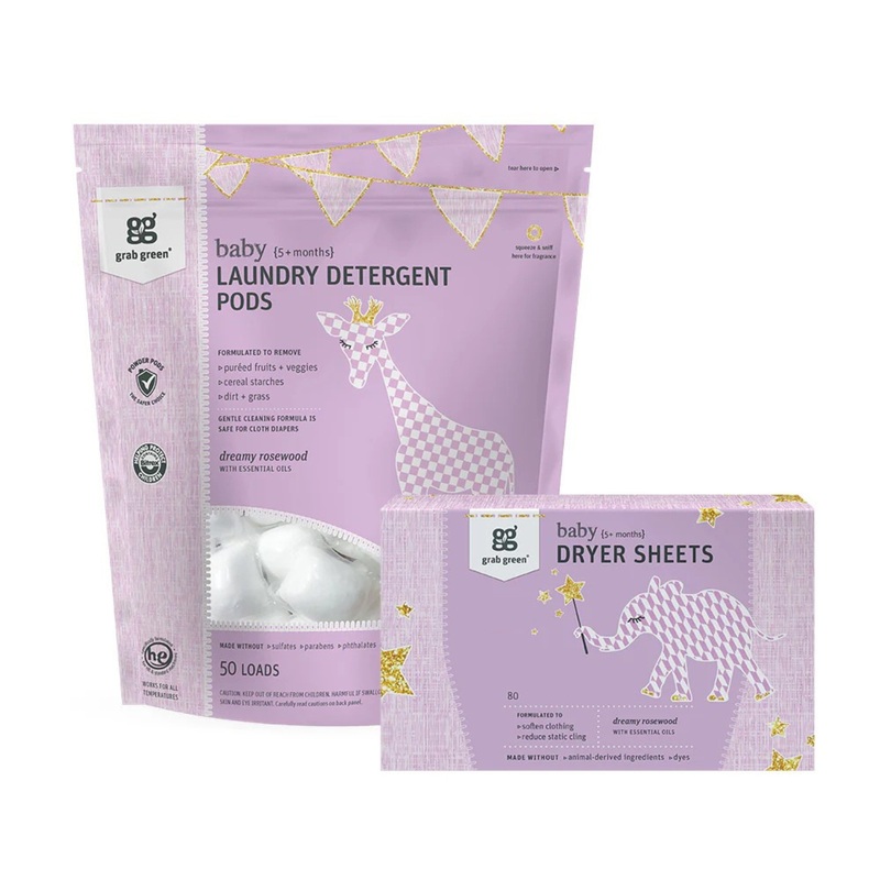Baby Laundry Detergent Pods + Baby Dryer Sheets Kit