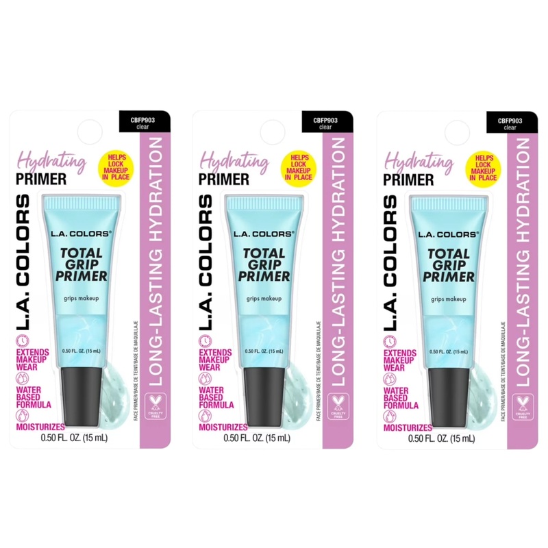L.A. Colors Total Grip Primer Clear – Wholesale 3 Units (CBFP903)