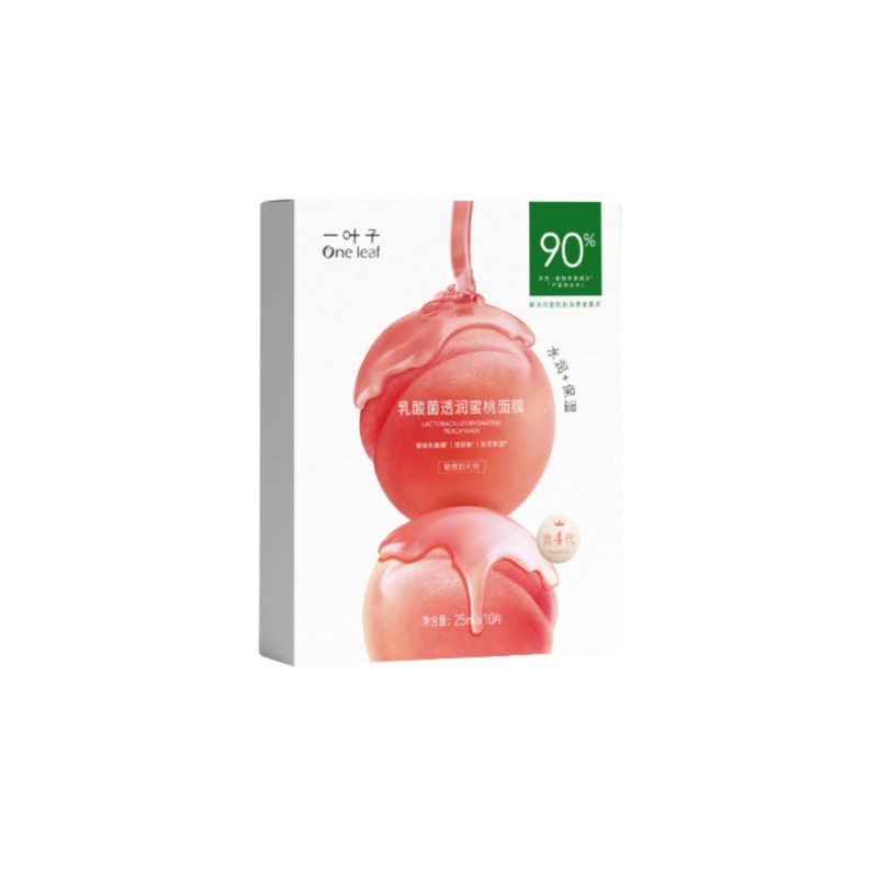 One Leaf Lactobacillus Hydrating Peach Mask 4.0 25ml*10PCS 4.0
