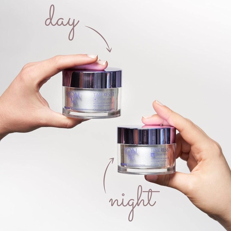 [Sample 0.06 oz] Yon-Ka Time Resist Day Cream & Night Cream | Anti-Aging Cream | Age Correction | With Youth Activating Complex and Hyaluronic Acid | F