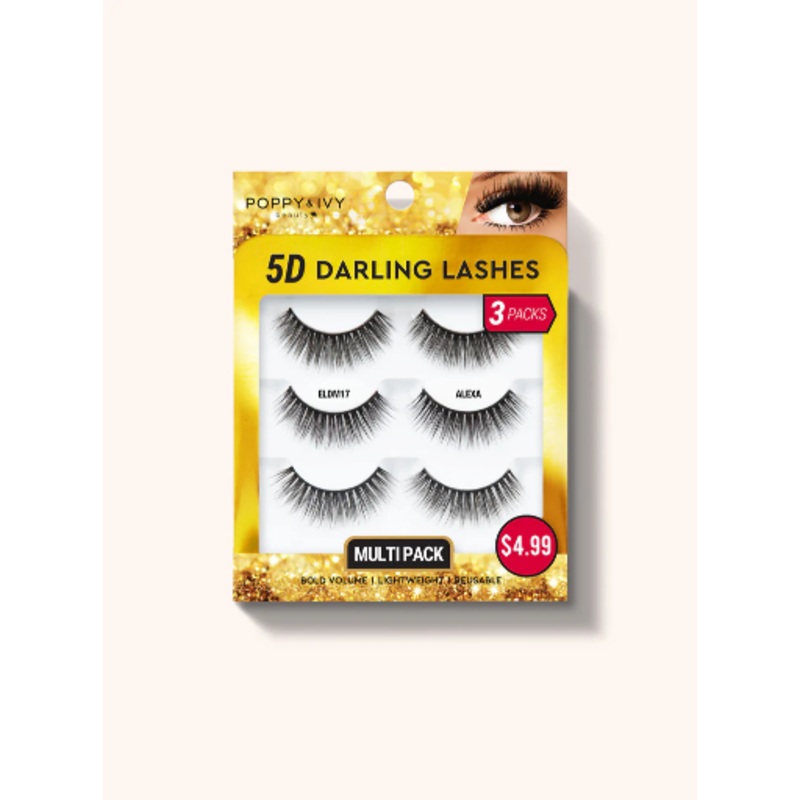 ABNY-P&I 5D DARLING LASHES 3PAIRS – ALEXA (3 PCS)