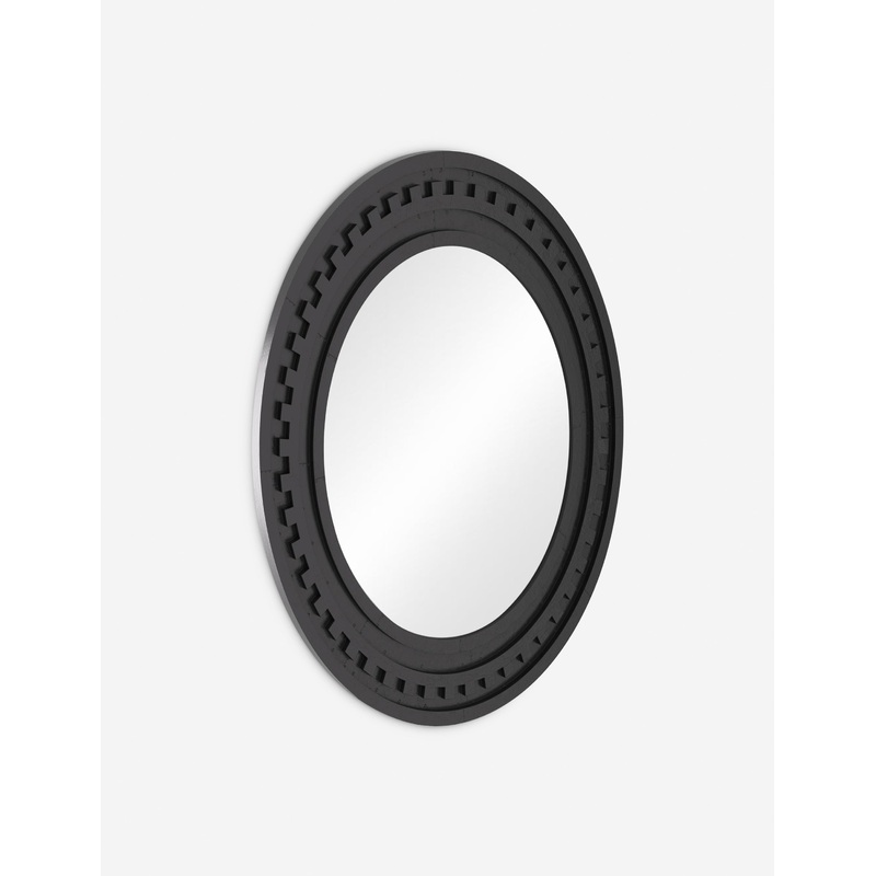 Yaretzi Round Mirror by Arteriors Black