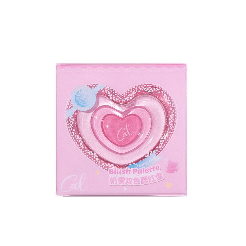 CZEL Creamy Mist Two-Tone Blush Palette 8.5g  B01 Taro Coconut