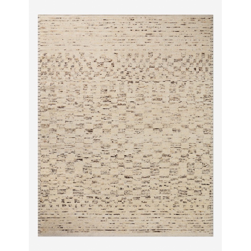 Briyana I Hand-Knotted Wool Rug by Amber Lewis x Loloi Natural and Granite 2′ x 3′