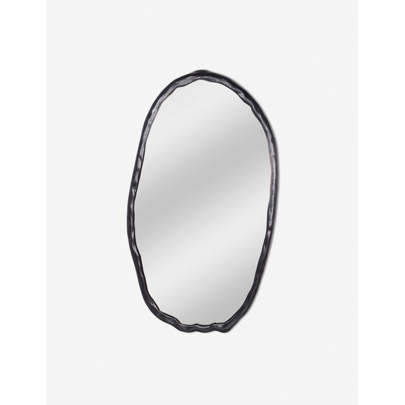 Rogelio Oval Mirror Black