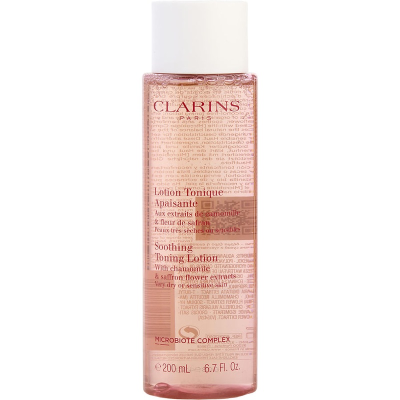Clarins soothing toning lotion with chamomile & saffron flower extracts – very dry or sensitive skin  -200ml/6.7oz