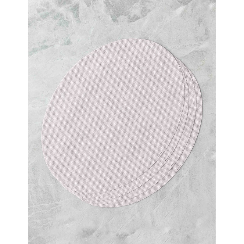 Mini Basketweave Oval Placemat (Set of 4) by Chilewich Cool Grey