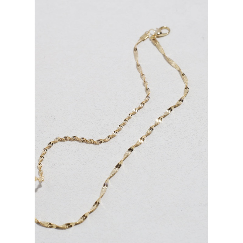 Twisted Rope Gold Chain Bracelet