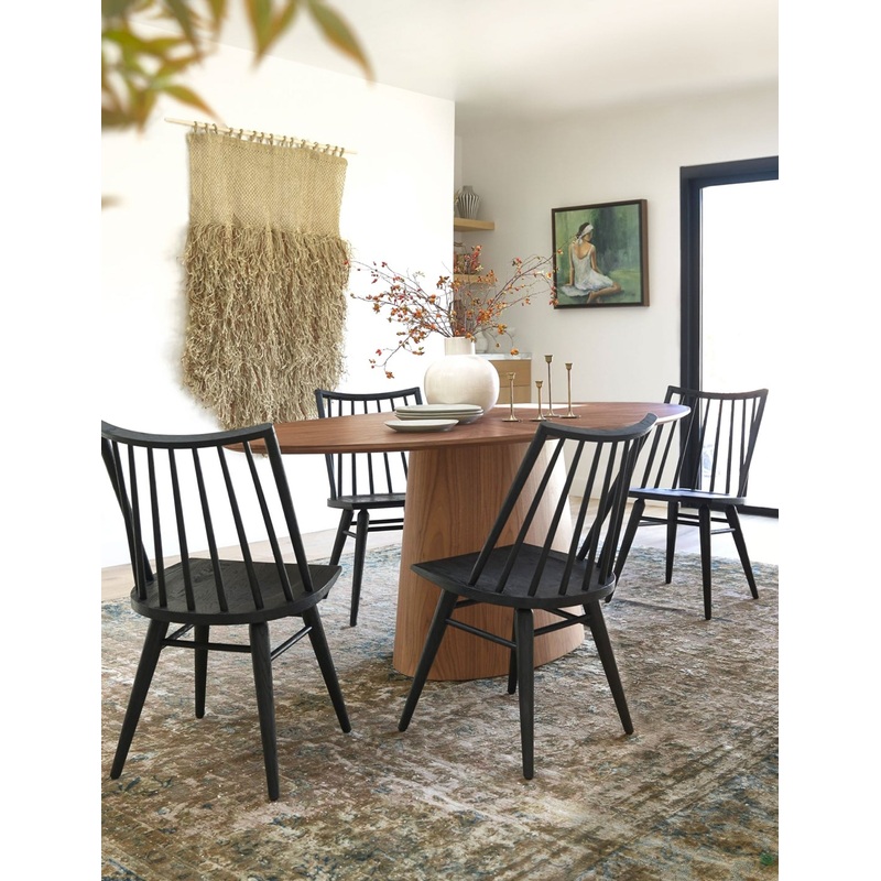 Beth Oval Dining Table, Brown