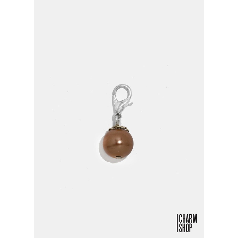 Dark Brown Pearl Dangle Charm