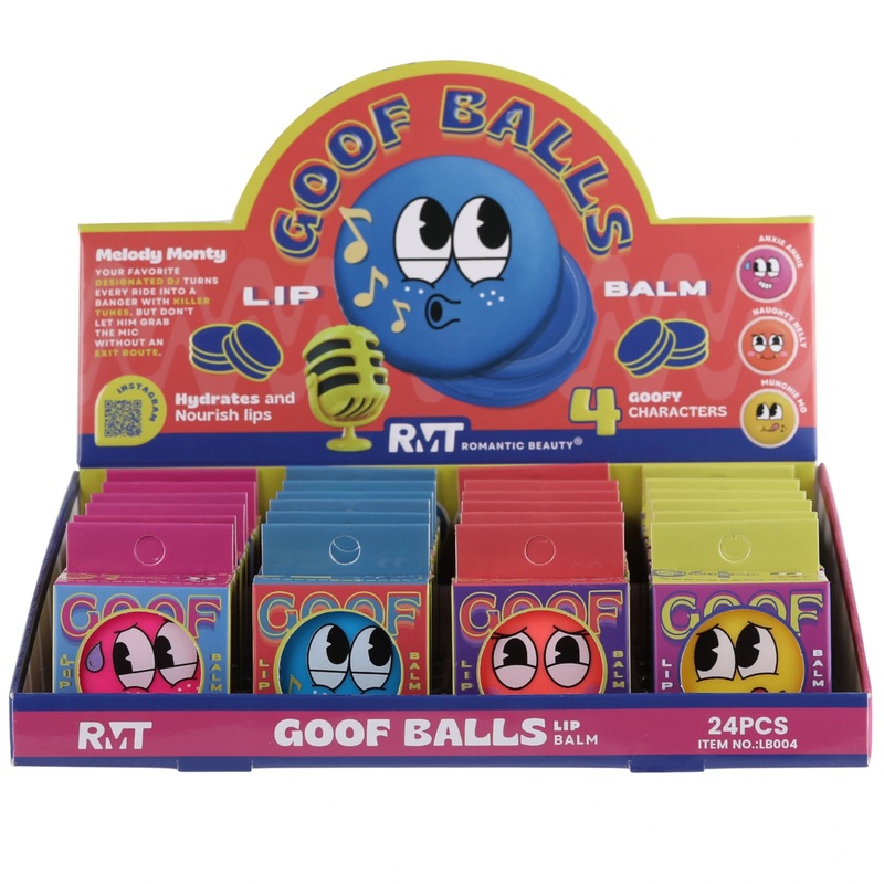 Romantic Beauty Goof Balls Lip Balm – Wholesale Display 24 Units (LB004)