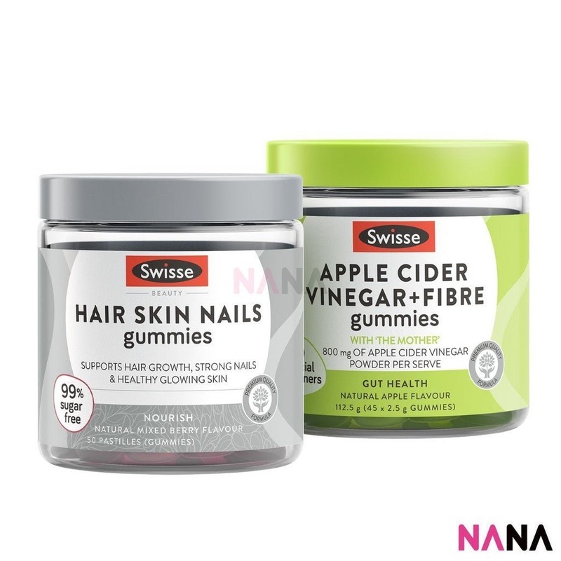 SWISSE Shape & Glow Combo: Hair Skin Nails Gummies & Apple Cider Vinegar Gummies