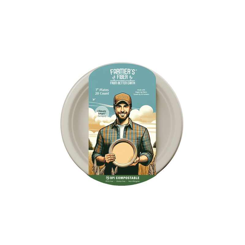 7″ Farmer’s Fiber Collection Round Plate 7 Inch