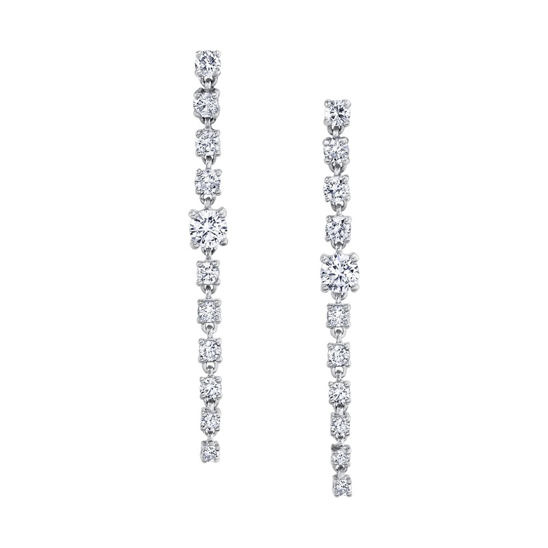 Short Diamond Rope Earrings