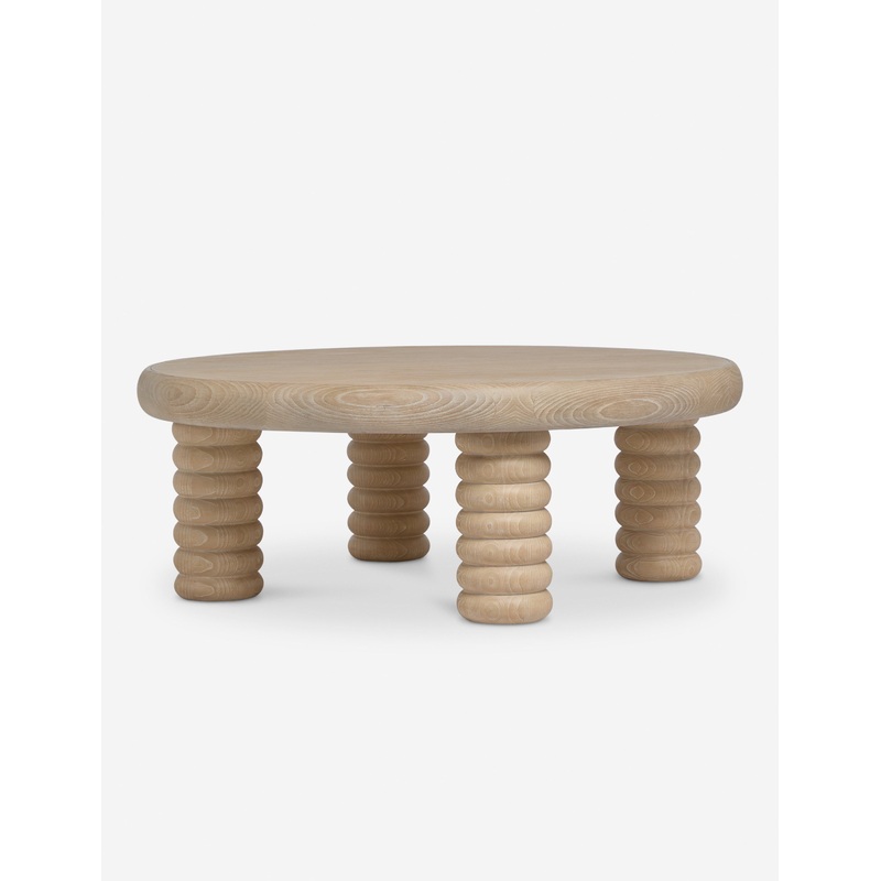 Sula Round Coffee Table White Wash
