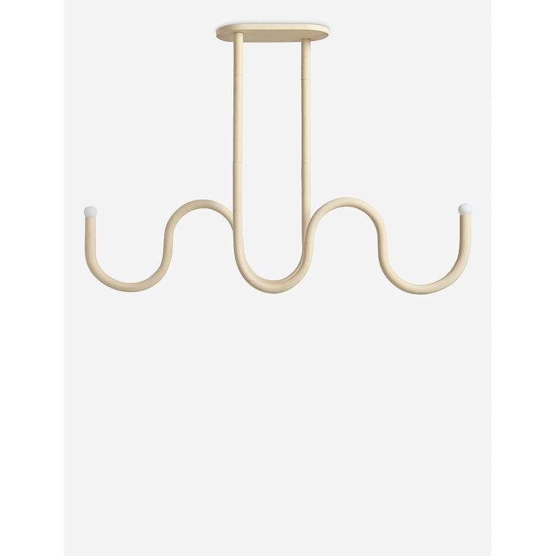Noor Linear Chandelier by Lolly Lolly Ceramics Sand 52″W