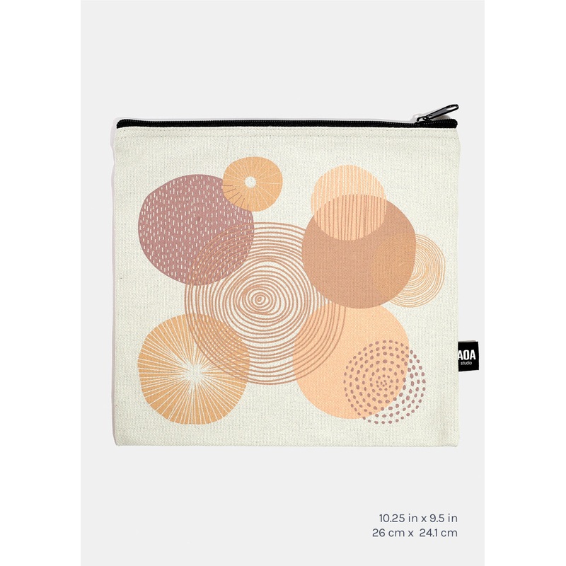 A+ Large Canvas Bag – Natural Circles