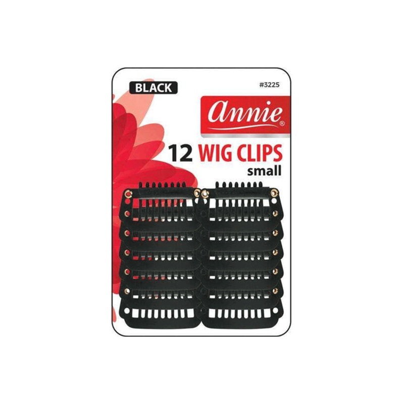 Annie #3225 Wig Clips Black Small 12 ct Adult Unisex