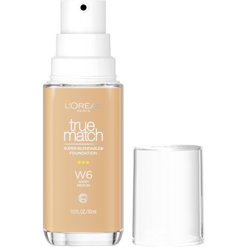 L’Oreal Paris True Match Cream Foundation Makeup, W6 Warm Medium, 1 fl oz