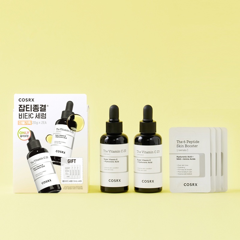 COSRX The Vitamin C 23 Serum 20g Double Set  (+peptide Serum 1.5ml*4ea)