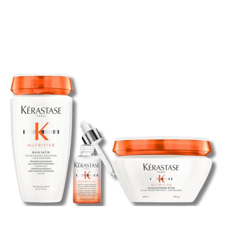 Krastase Nutritive Root To Tip Hydrating Heroes Nourish and Smooth Bundle for Medium-Thick Very Dry Hair