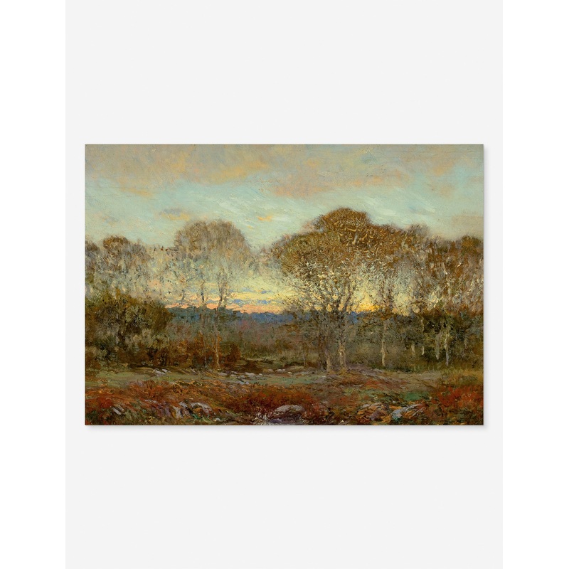Sunset Print by Dwight William Tryon Unframed 17″ x 12″