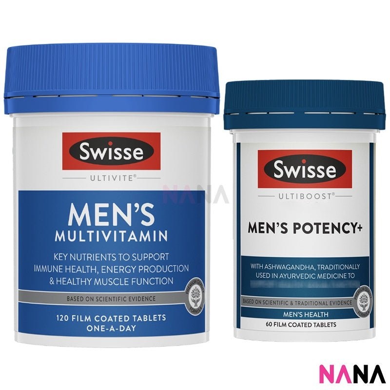 Swisse Men’s Charisma Pack (Men’s Multivitamin + Men’s Potency+) 120 + 60 Capsules