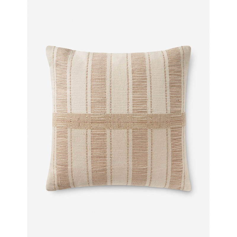 Carmel Pillow by Amber Lewis x Loloi Cream Down
