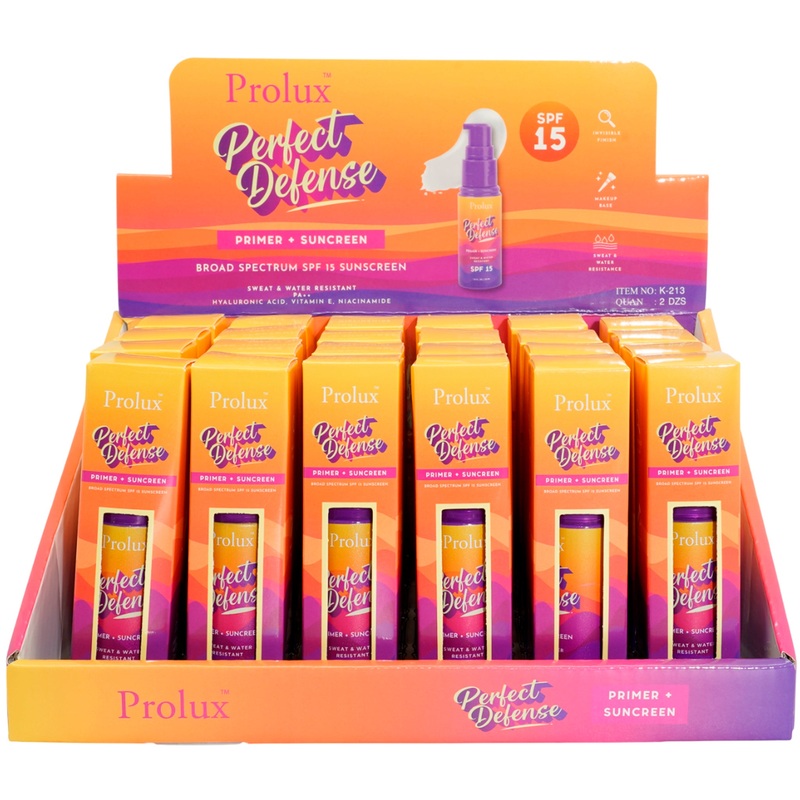 Prolux Perfect Defense Primer + Sunscreen – Wholesale Display 24 Units (K-213)