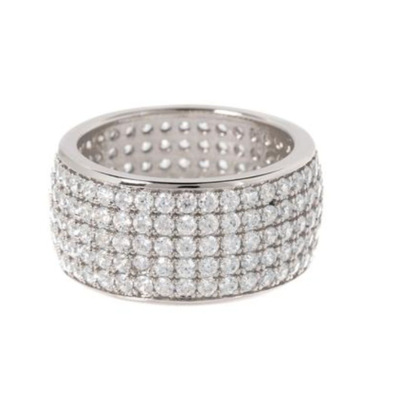 Pave Cigar Ring 5 Gold