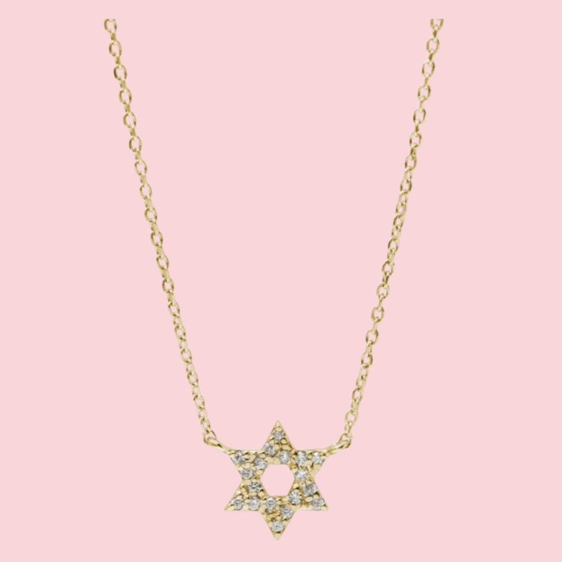 Love Letter Pav Star of David Necklace