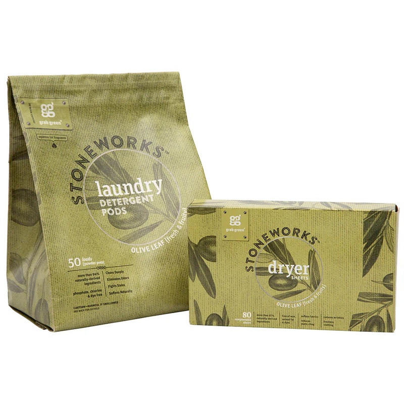 Stoneworks Laundry Pods and Dryer Sheet Kit – Olive Leaf (Subscription)