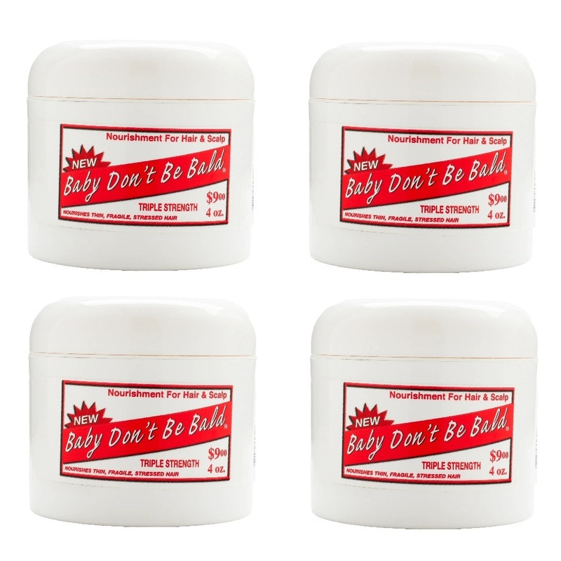 4 Pack Baby Don’t Be Bald Triple Strength Hair & Scalp Nourishment 4 oz