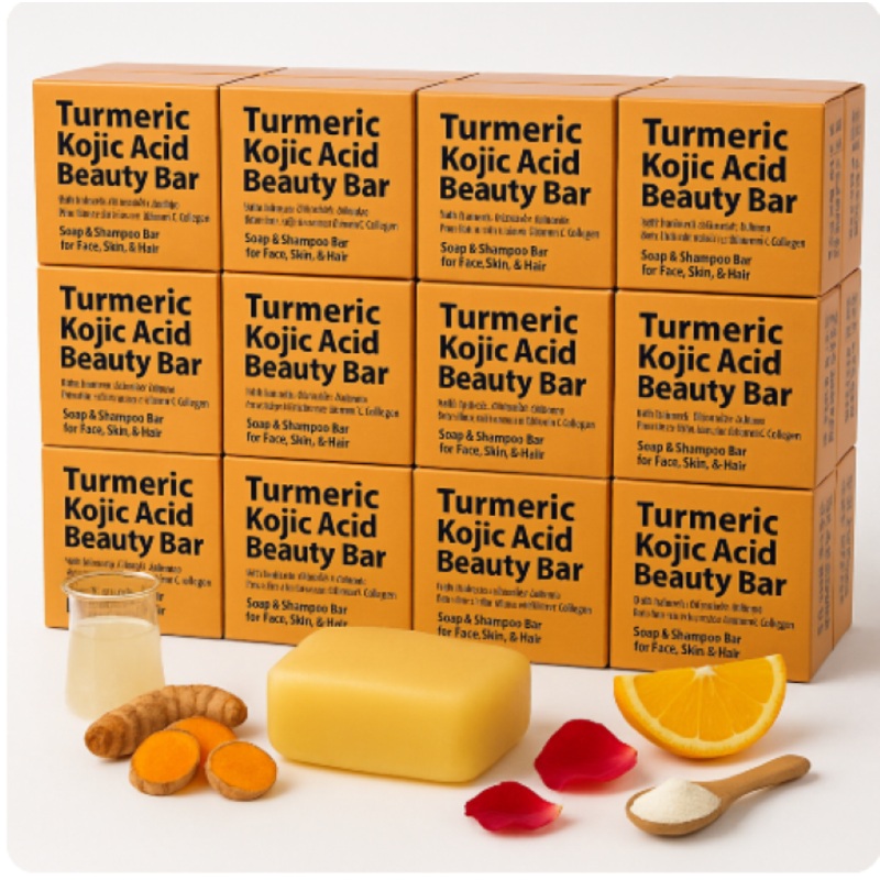 By Natures Turmeric Kojic Acid Beauty Bar 5.5 OZ Multipack 24 PACK