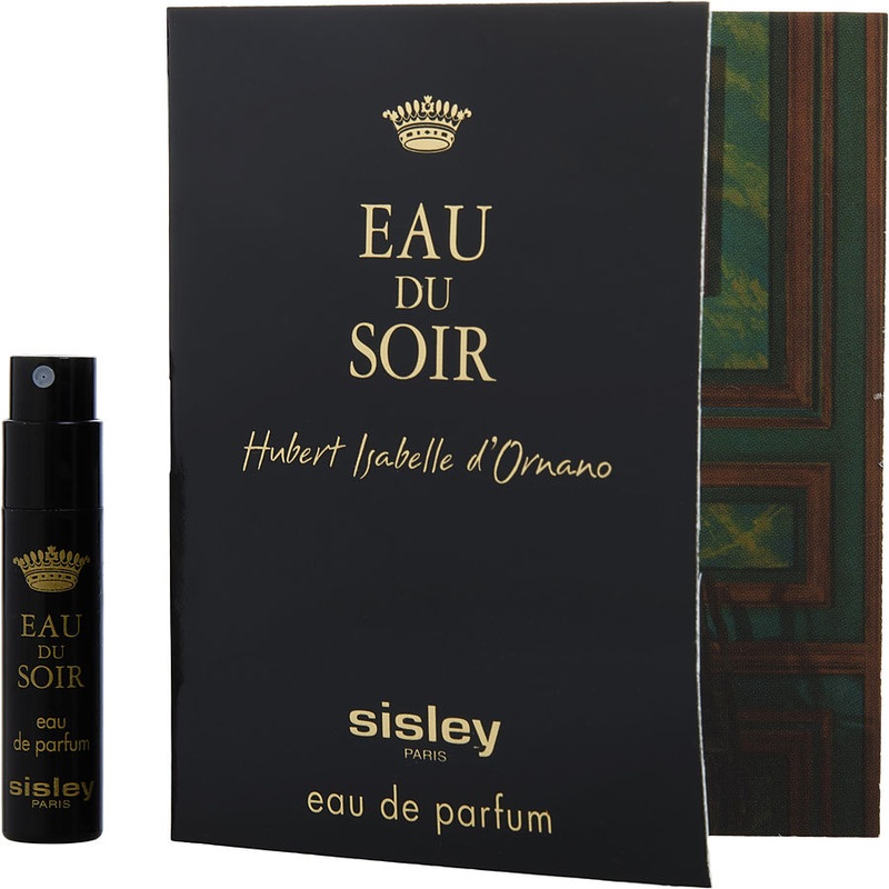 Eau du soir by sisley eau de parfum spray vial on card