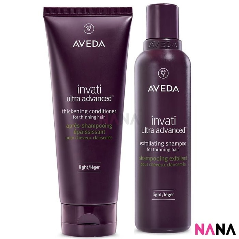 AVEDA Invati Ultra Advanced thickens Exfoliating Shampoo Light 200ml + Thickening Conditioner Light 200ml