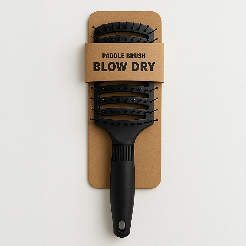 Blow Dry Paddle Hair Brush Black By Ronald A/S