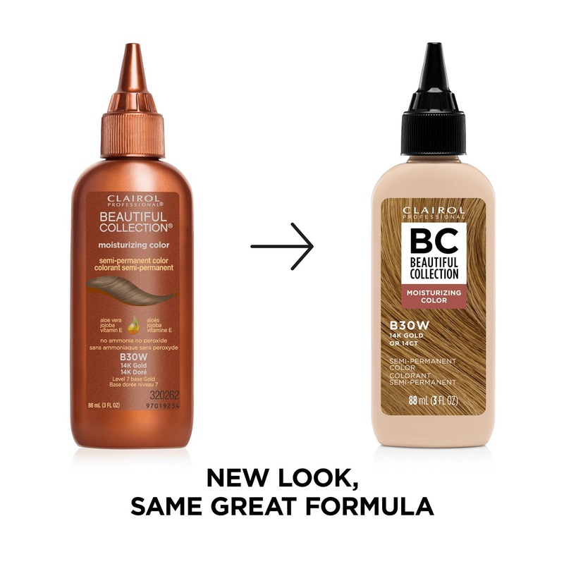Clairol Professional Beautiful Collection Semi-Permanent Moisturizing Hair Color – B30W 14K Gold