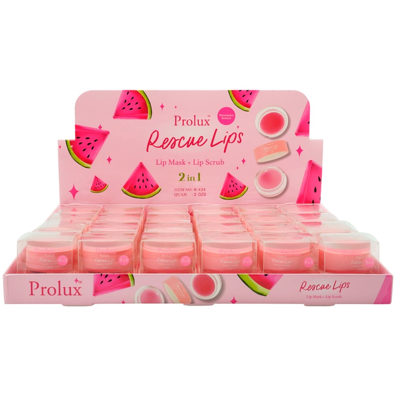 Prolux Rescue Lips Lip Mask + Lip Scrub – Wholesale Display 24 Units (K-434)