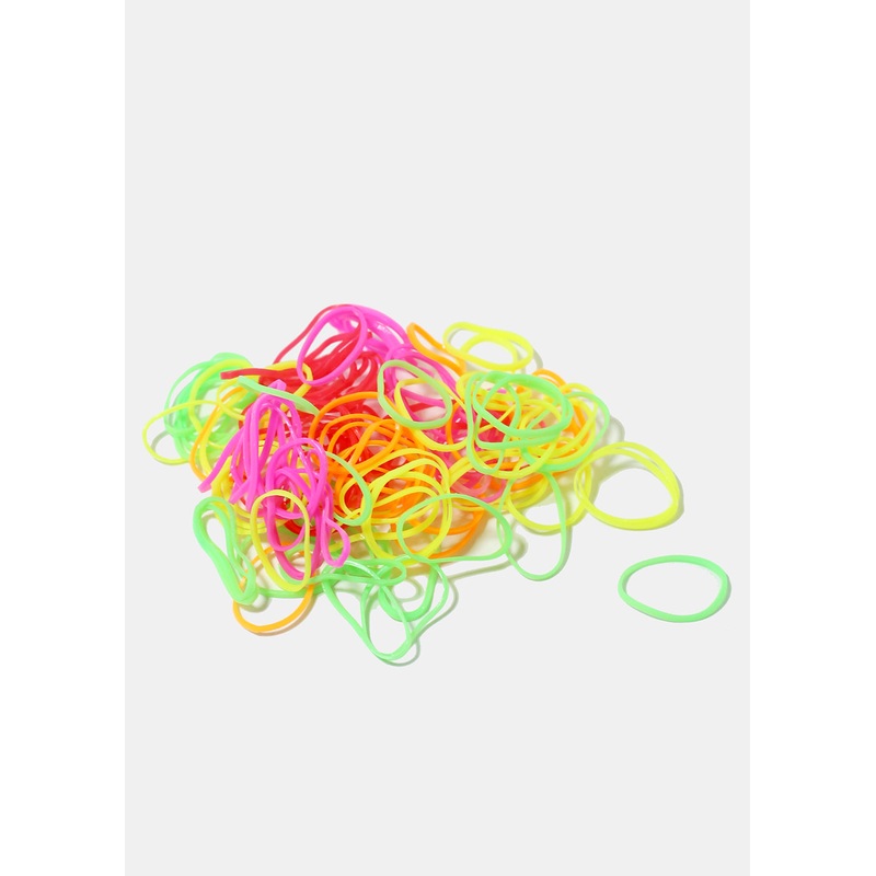 250-Piece Neon Hair Elastics