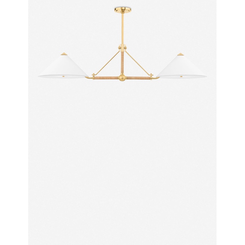 Axton Linear Pendant Light Antique Brass 2 Light