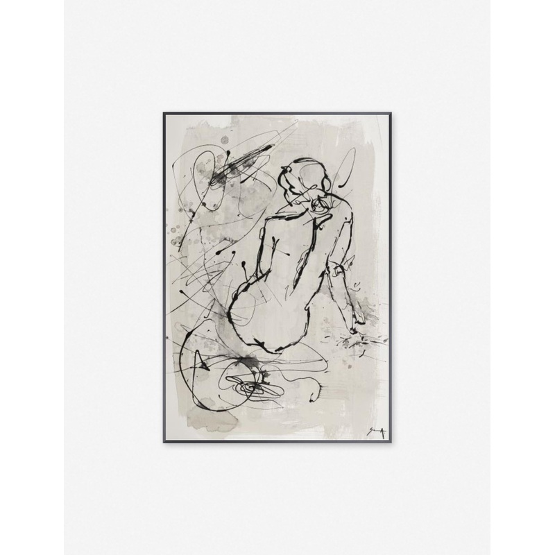 Figure of Ebba Wall Art Framed Black 48.5″ x 70.5″