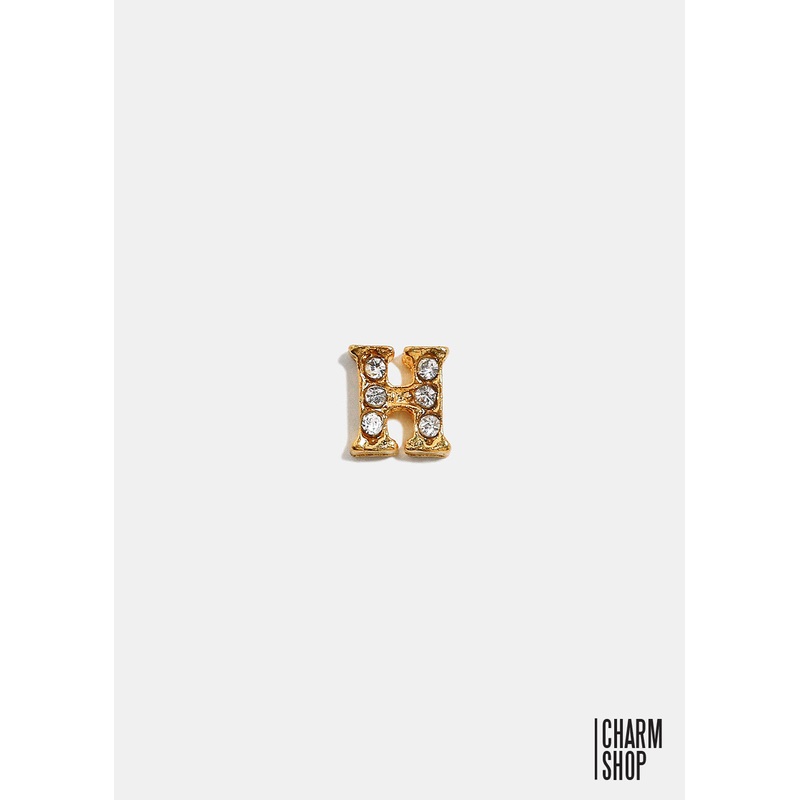 Gold Letter H Locket Charm