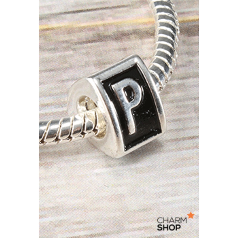 Letter P Block Bead Charm